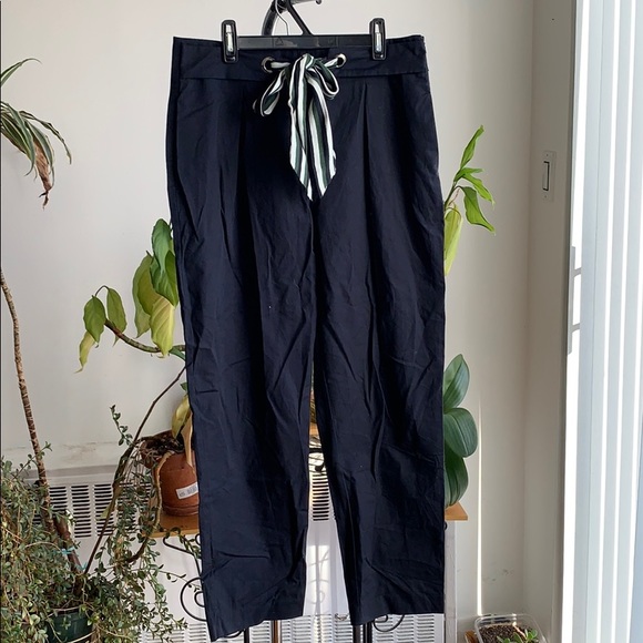 NWT Zara paper bag tie waist pants size medium - Picture 1 of 3